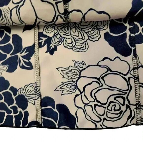 Notations Women's Ecru & Black Poly Floral A-Line Skirt - Picture 7 of 9